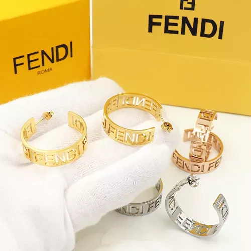 Replica Fendi Earrings For Women #1280925 $23.00 USD for Wholesale