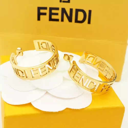 Fendi Earrings For Women #1280927 $23.00 USD, Wholesale Replica Fendi Earrings