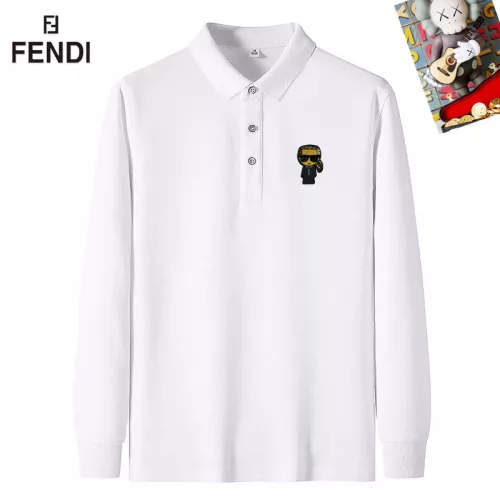 Fendi T-Shirts Long Sleeved For Men #1281820 $40.00 USD, Wholesale Replica Fendi T-Shirts