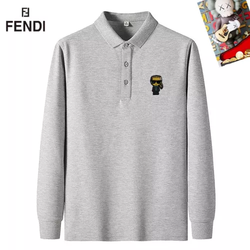 Fendi T-Shirts Long Sleeved For Men #1281821 $40.00 USD, Wholesale Replica Fendi T-Shirts