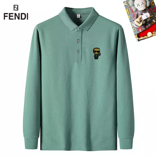 Fendi T-Shirts Long Sleeved For Men #1281822 $40.00 USD, Wholesale Replica Fendi T-Shirts