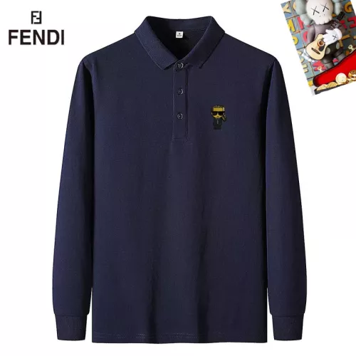 Fendi T-Shirts Long Sleeved For Men #1281823 $40.00 USD, Wholesale Replica Fendi T-Shirts