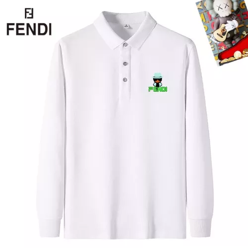 Fendi T-Shirts Long Sleeved For Men #1281825 $40.00 USD, Wholesale Replica Fendi T-Shirts