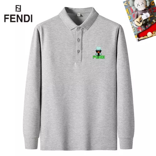 Fendi T-Shirts Long Sleeved For Men #1281826 $40.00 USD, Wholesale Replica Fendi T-Shirts