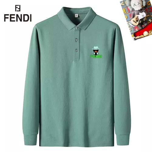 Fendi T-Shirts Long Sleeved For Men #1281827 $40.00 USD, Wholesale Replica Fendi T-Shirts