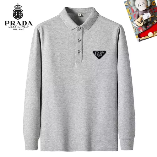 Prada T-Shirts Long Sleeved For Men #1281895 $40.00 USD, Wholesale Replica Prada T-Shirts