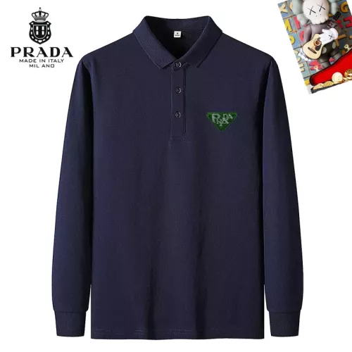 Prada T-Shirts Long Sleeved For Men #1281897 $40.00 USD, Wholesale Replica Prada T-Shirts