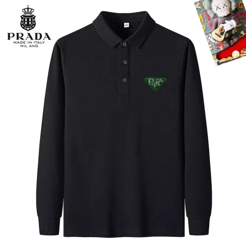 Prada T-Shirts Long Sleeved For Men #1281898 $40.00 USD, Wholesale Replica Prada T-Shirts