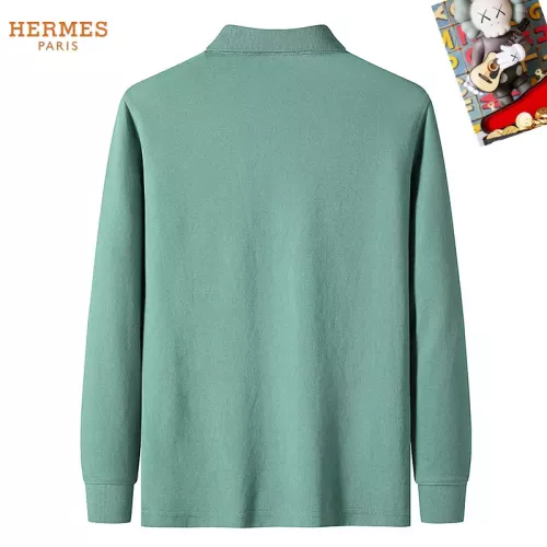 Replica Hermes T-Shirts Long Sleeved For Men #1281911 $40.00 USD for Wholesale