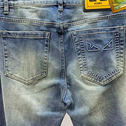 Replica Fendi Jeans For Men #1282227 $48.00 USD for Wholesale