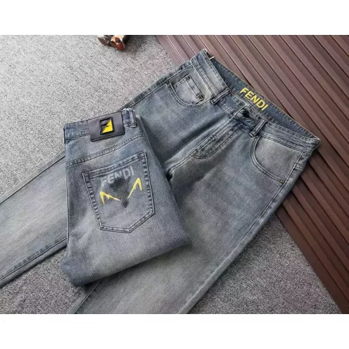 Replica Fendi Jeans For Men #1282645 $42.00 USD for Wholesale