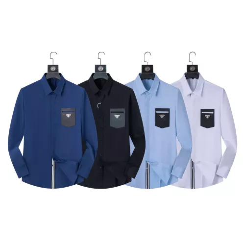 Replica Prada Shirts Long Sleeved For Men #1282937 $40.00 USD for Wholesale