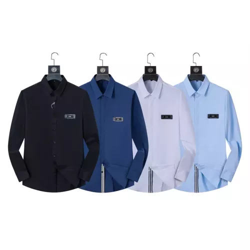 Replica Fendi Shirts Long Sleeved For Men #1282957 $40.00 USD for Wholesale