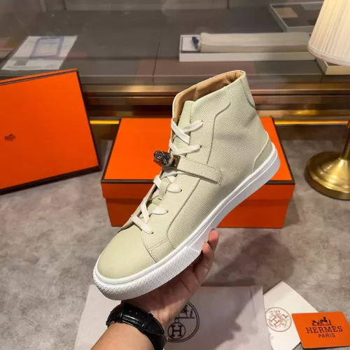 Replica Hermes High Tops Shoes For Men #1282992 $130.00 USD for Wholesale