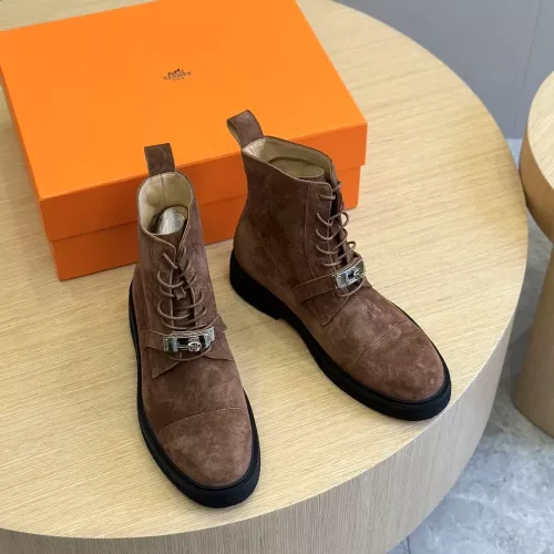 Replica Hermes Boots For Men #1283595 $170.00 USD for Wholesale