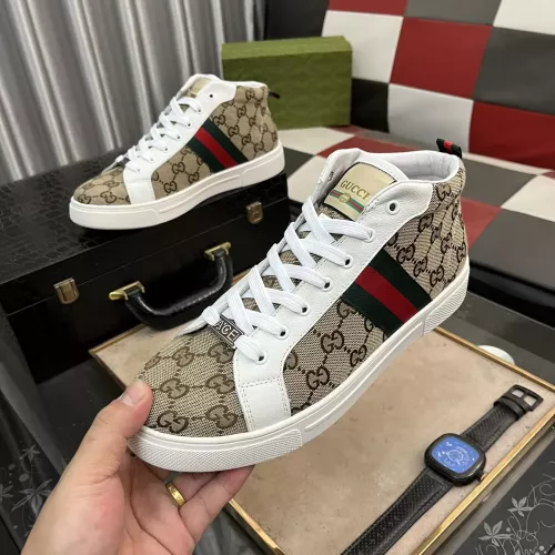 Gucci High Tops Shoes For Men #1284123 $76.00 USD, Wholesale Replica Gucci High Tops Shoes