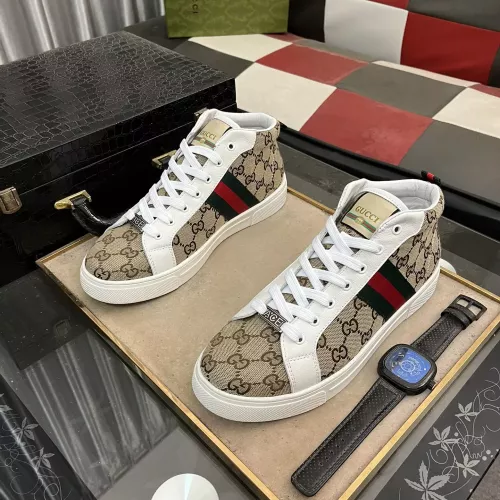 Replica Gucci High Tops Shoes For Men #1284123 $76.00 USD for Wholesale