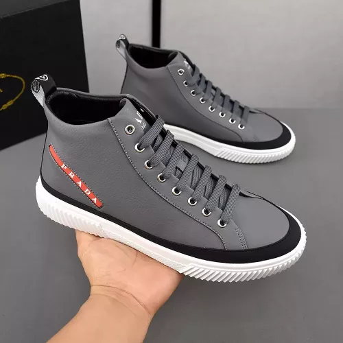 Replica Prada High Top Shoes For Men #1284227 $82.00 USD for Wholesale