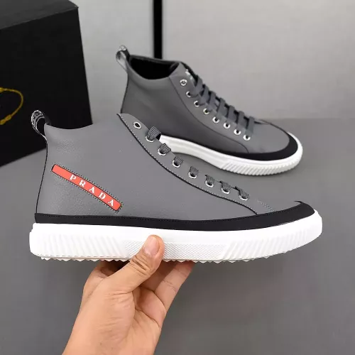 Replica Prada High Top Shoes For Men #1284227 $82.00 USD for Wholesale