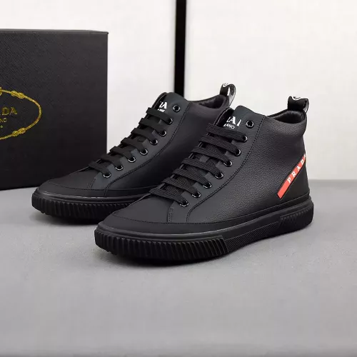 Prada High Top Shoes For Men #1284228 $82.00 USD, Wholesale Replica Prada High Top Shoes