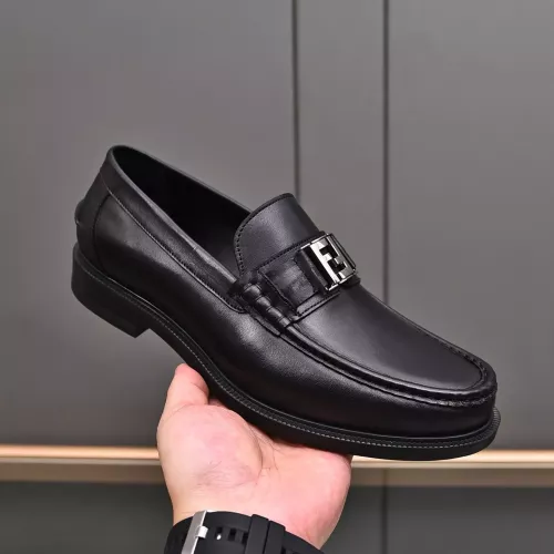 Replica Fendi Leather Shoes For Men #1284237 $92.00 USD for Wholesale