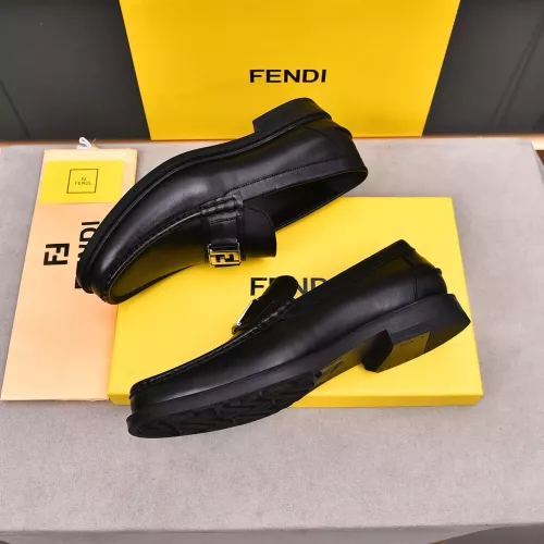 Replica Fendi Leather Shoes For Men #1284237 $92.00 USD for Wholesale