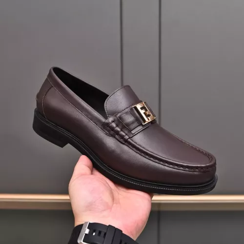 Replica Fendi Leather Shoes For Men #1284238 $92.00 USD for Wholesale