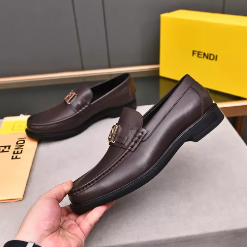 Replica Fendi Leather Shoes For Men #1284238 $92.00 USD for Wholesale