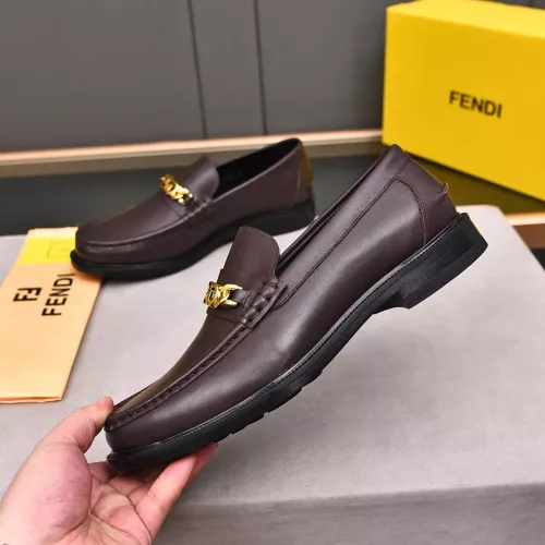 Replica Fendi Leather Shoes For Men #1284239 $92.00 USD for Wholesale