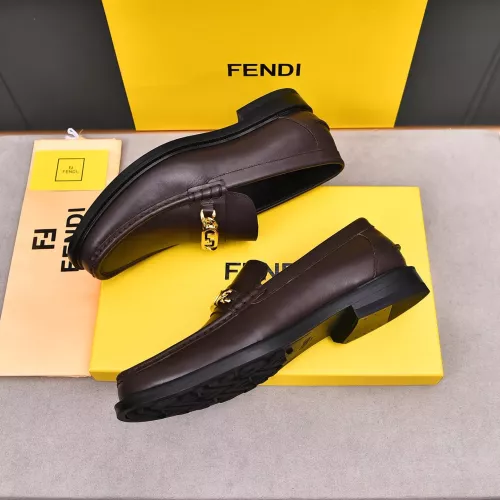 Replica Fendi Leather Shoes For Men #1284239 $92.00 USD for Wholesale