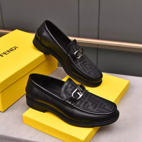 Replica Fendi Leather Shoes For Men #1284240 $92.00 USD for Wholesale