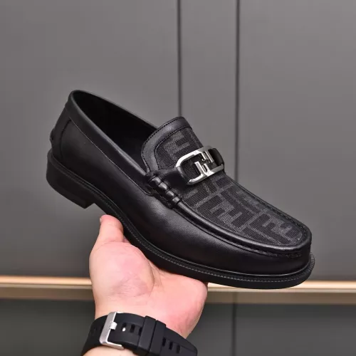 Replica Fendi Leather Shoes For Men #1284240 $92.00 USD for Wholesale