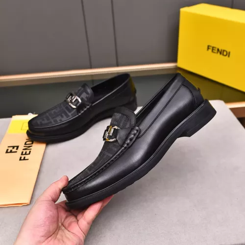 Replica Fendi Leather Shoes For Men #1284240 $92.00 USD for Wholesale