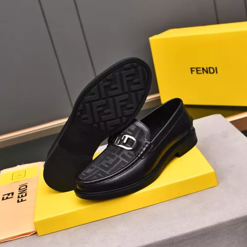 Replica Fendi Leather Shoes For Men #1284240 $92.00 USD for Wholesale