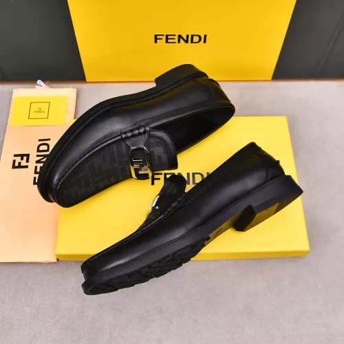 Replica Fendi Leather Shoes For Men #1284240 $92.00 USD for Wholesale