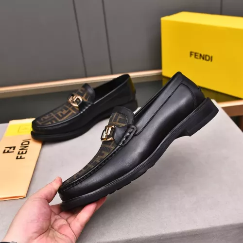 Replica Fendi Leather Shoes For Men #1284241 $92.00 USD for Wholesale