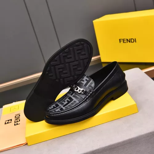 Replica Fendi Leather Shoes For Men #1284242 $92.00 USD for Wholesale