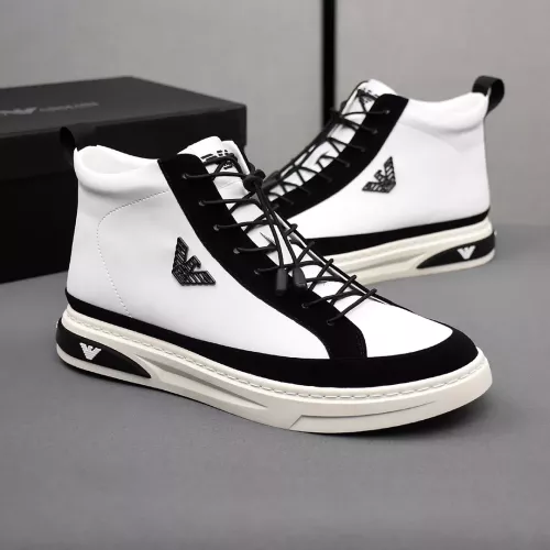 Replica Armani High Tops Shoes For Men #1284312 $82.00 USD for Wholesale