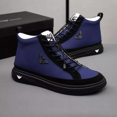 Replica Armani High Tops Shoes For Men #1284313 $82.00 USD for Wholesale