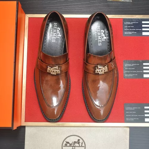 Replica Hermes Leather Shoes For Men #1284345 $88.00 USD for Wholesale