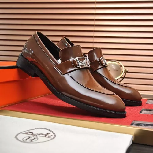 Replica Hermes Leather Shoes For Men #1284347 $88.00 USD for Wholesale