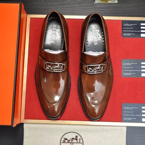 Replica Hermes Leather Shoes For Men #1284347 $88.00 USD for Wholesale