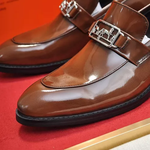 Replica Hermes Leather Shoes For Men #1284347 $88.00 USD for Wholesale