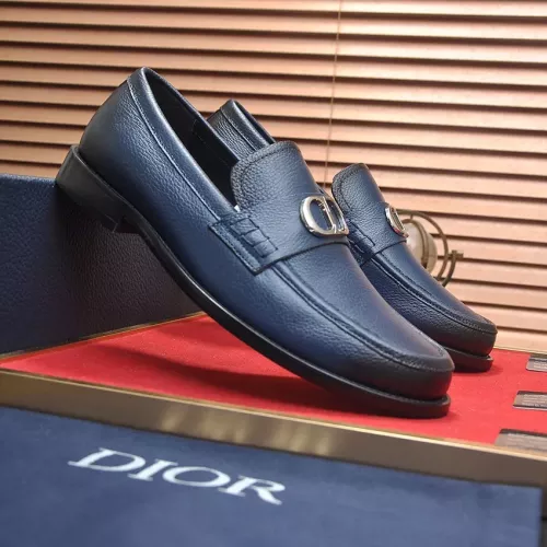 Replica Christian Dior Leather Shoes For Men #1284357 $98.00 USD for Wholesale