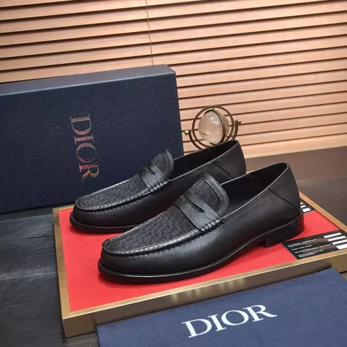 Christian Dior Leather Shoes For Men #1284364 $98.00 USD, Wholesale Replica Christian Dior Leather Shoes