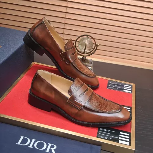 Replica Christian Dior Leather Shoes For Men #1284367 $112.00 USD for Wholesale