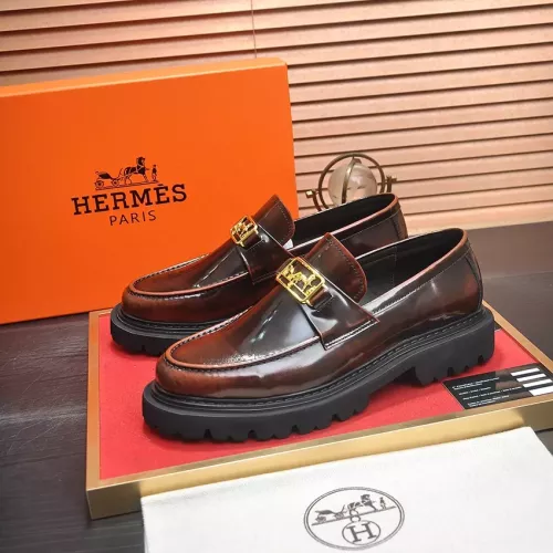 Hermes Leather Shoes For Men #1284369 $125.00 USD, Wholesale Replica Hermes Leather Shoes