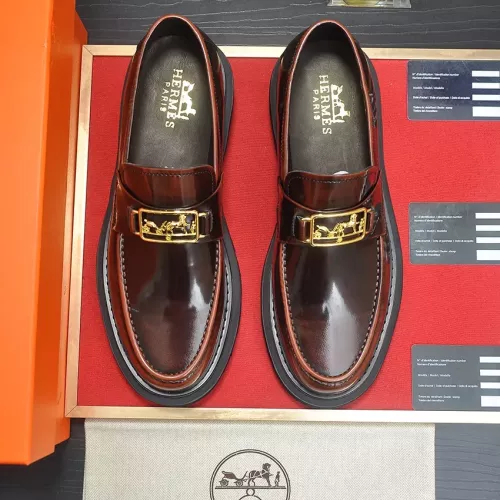 Replica Hermes Leather Shoes For Men #1284369 $125.00 USD for Wholesale