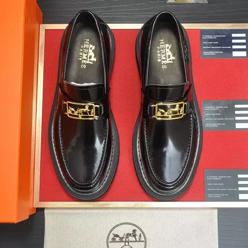 Replica Hermes Leather Shoes For Men #1284370 $125.00 USD for Wholesale