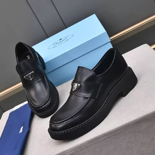 Prada Leather Shoes For Men #1284425 $100.00 USD, Wholesale Replica Prada Leather Shoes